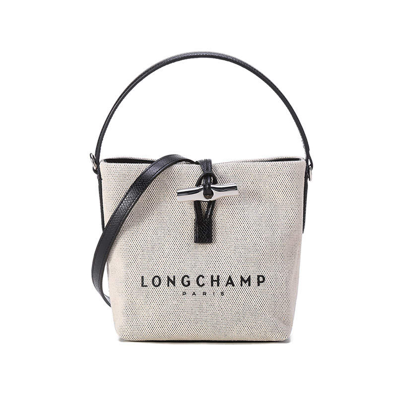 LONGCHAMP LONGCHAMP Small Roseau Canvas Bucket Bag