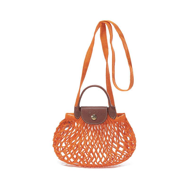 LONGCHAMP Le Pliage Fabric Handbag, Shoulder Bag, Crossbody Bag Mini Women's Orange