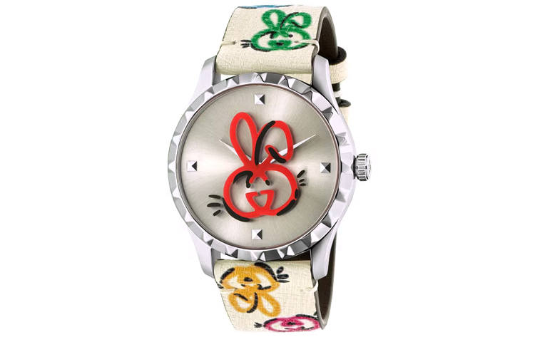 GUCCI G Timeless Collection Wrist Watches Quartz Movement Leather Strap 38mm Silver Dial Men's Watches