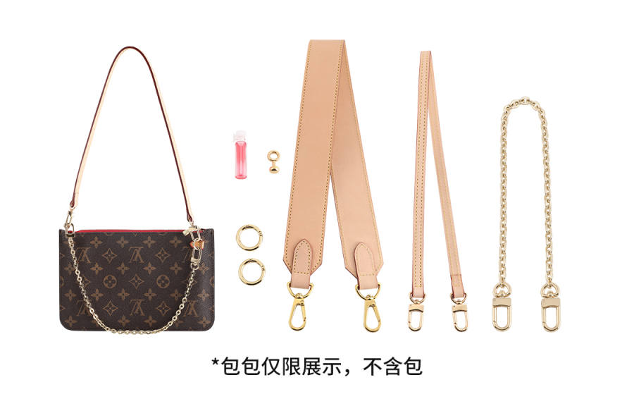 Ingenuity Handmade Cow Leather Shoulder Bag With Shoulder Strap Accessories And Decoration Chain Strap Women's Beige
