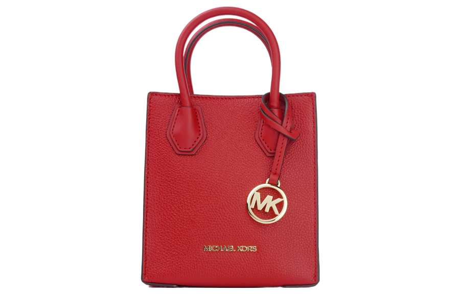 MICHAEL KORS Mercer Cow Leather Handbag Mini Women's Red