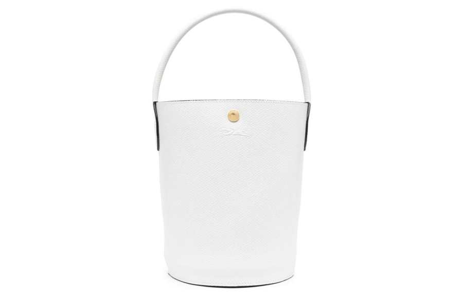 LONGCHAMP Épure Cow Leather Bucket Bag Handbag Small Women's White