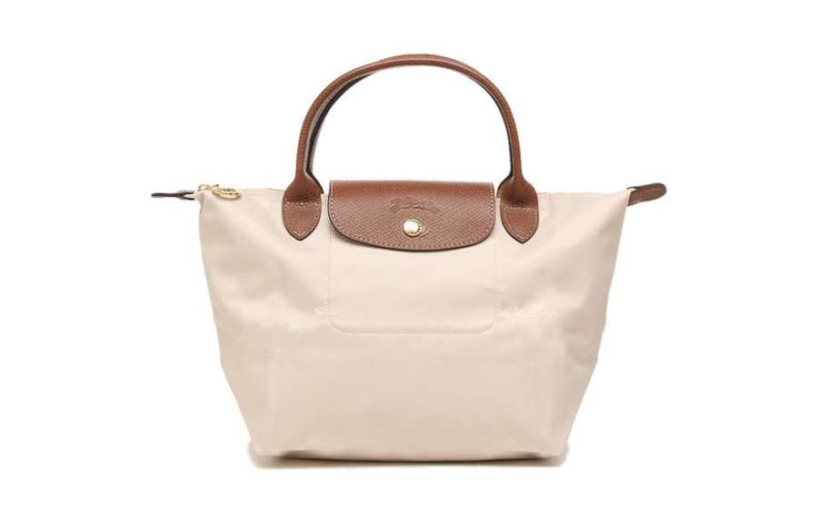 LONGCHAMP Le Pliage Canvas With Leather Dumpling Bag Handbag Small Women's Paper Color