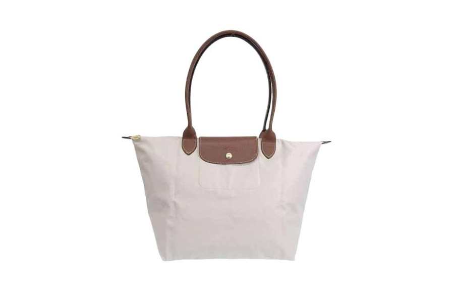 LONGCHAMP Le Pliage Polyamide Canvas With Leather Trim Handbag, Shoulder Bag Large Women's Paper Color
