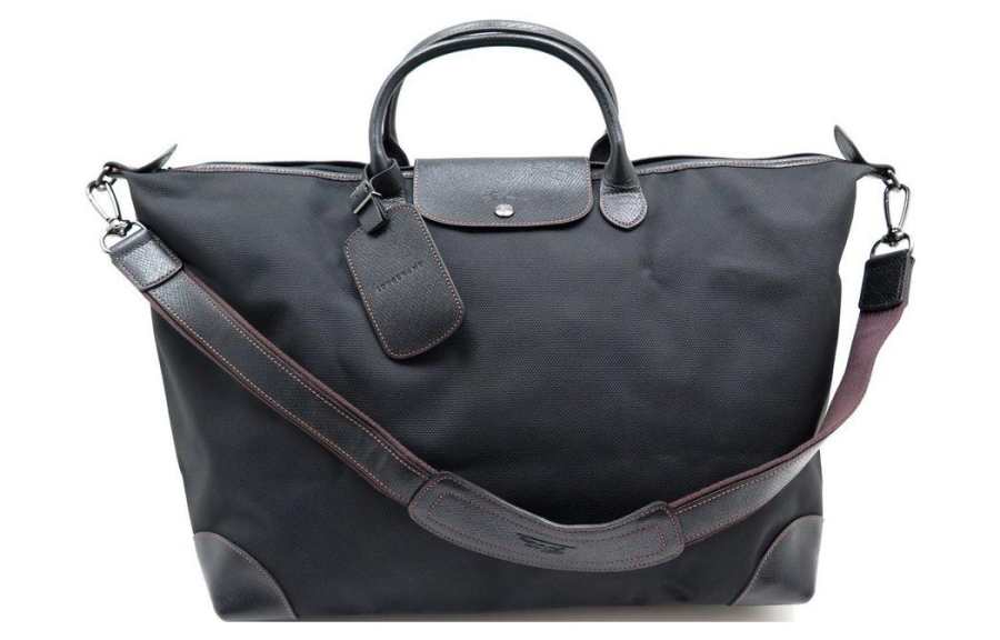 LONGCHAMP Boxford Fabric Dumpling Bag, One Shoulder Handbag Large Unisex Black