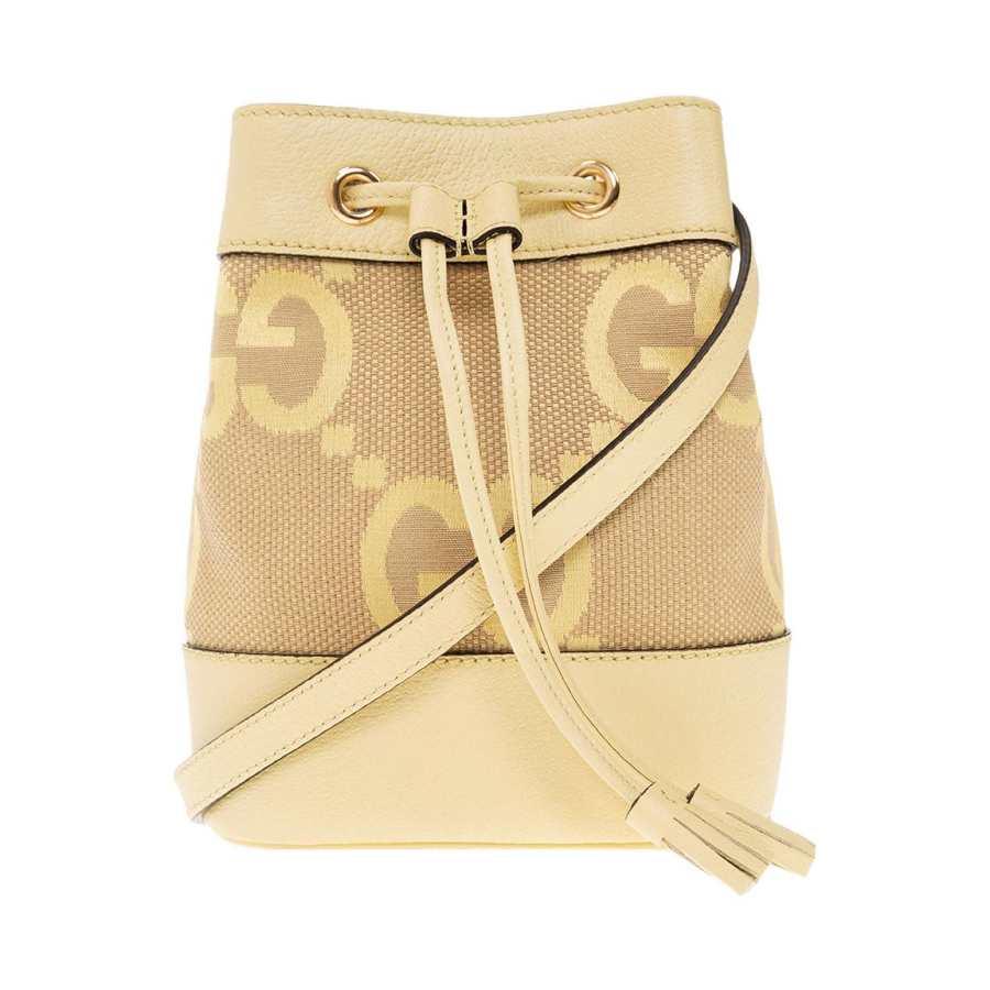 GUCCI Ophidia Canvas With Leather Bucket Bags Crossbody Bag, Shoulder Bag Women's
