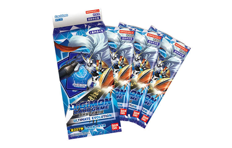 BANDAI Digimon Adventure Supplemental Bag Simplified Chinese Version BTC 01 Battle Cards 6 Packs/box