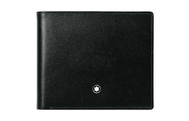 MONTBLANC Meisterstuck Smooth Leather Card Holder Wallet Men's Black