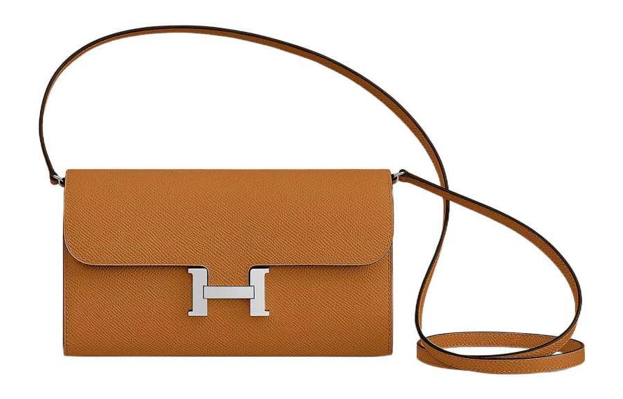 HERMES Constance To Go Epsom Calfskin Shoulder Bag, Crossbody Bag Women's 1H Toffee