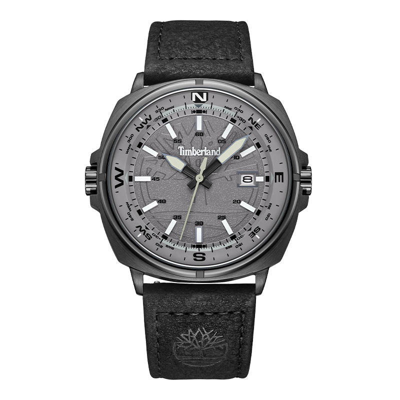 Timberland Williston Wrist Watches Quartz Movement Leather Strap 43mm Gray Dial Men's Watches