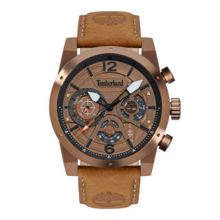 Timberland Holyoke Wrist Watches Quartz Movement Leather Strap Coffee Watch Dial Men's Watches