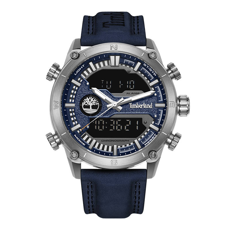 Timberland Bucksport Wrist Watches Quartz Movement Leather Strap Black Dial Men's Watches