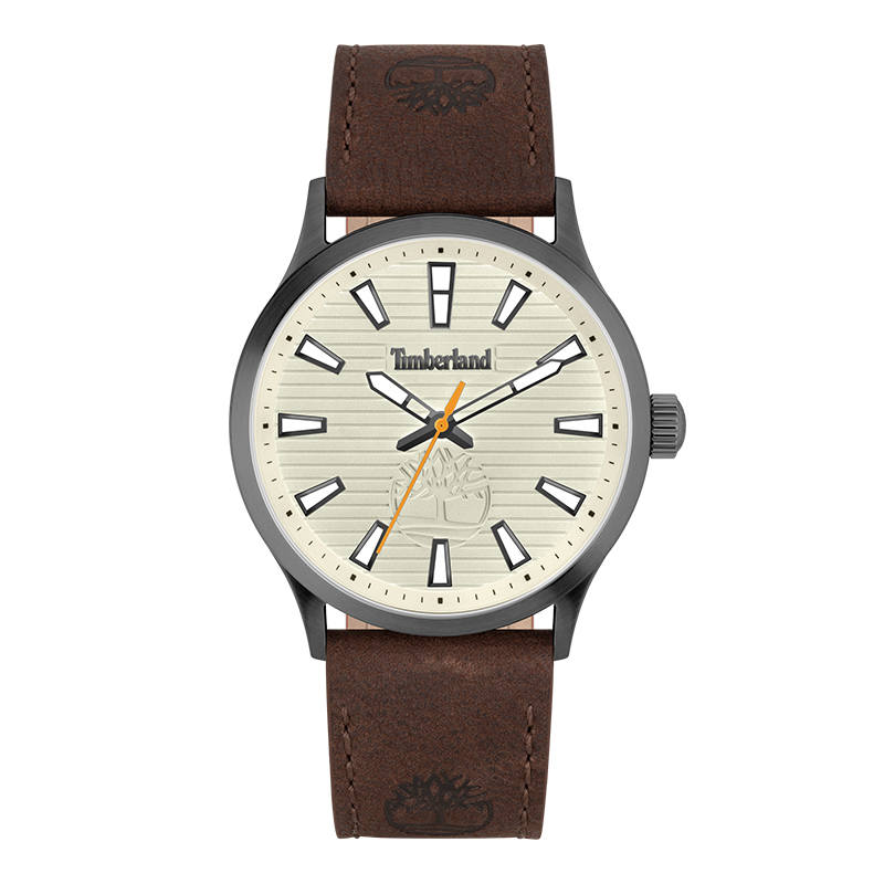 Timberland Trumbull Wrist Watches Quartz Movement Leather Strap White Dial Men's Watches