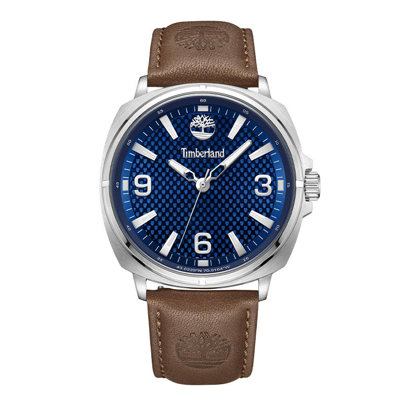 Timberland Bailard Wrist Watches Quartz Movement Stainless Steel Strap 44mm Blue Dial Men's Watches