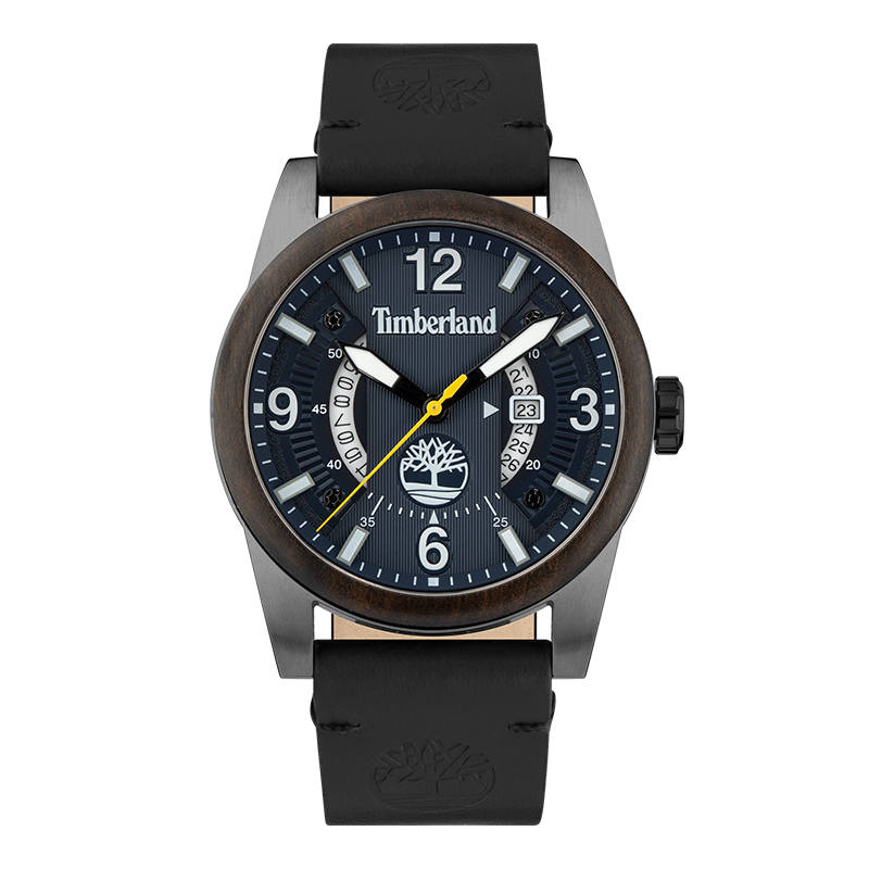 Timberland Ferndale Wrist Watches Quartz Movement Leather Strap Black Dial Men's Watches