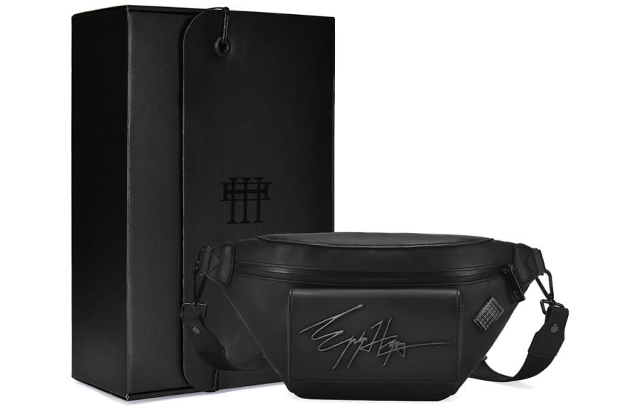 EPIPHQNY Pu Crossbody Bag, Sling Bag, Fanny Pack Small Men's Black