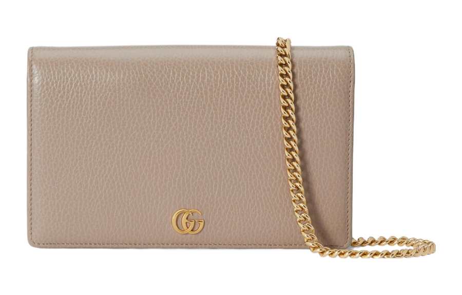 GUCCI GG Marmont Leather Shoulder Bag, Crossbody Bag Mini Women's Oat