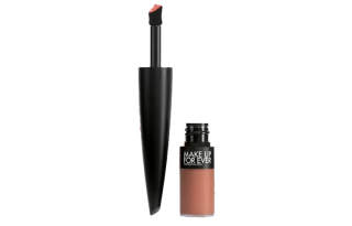 MAKE UP FOR EVER Color Resistant Fleece Mist Small Black Tube Lip Gloss Velvet Easy to Blend Long Lasting Complexion
