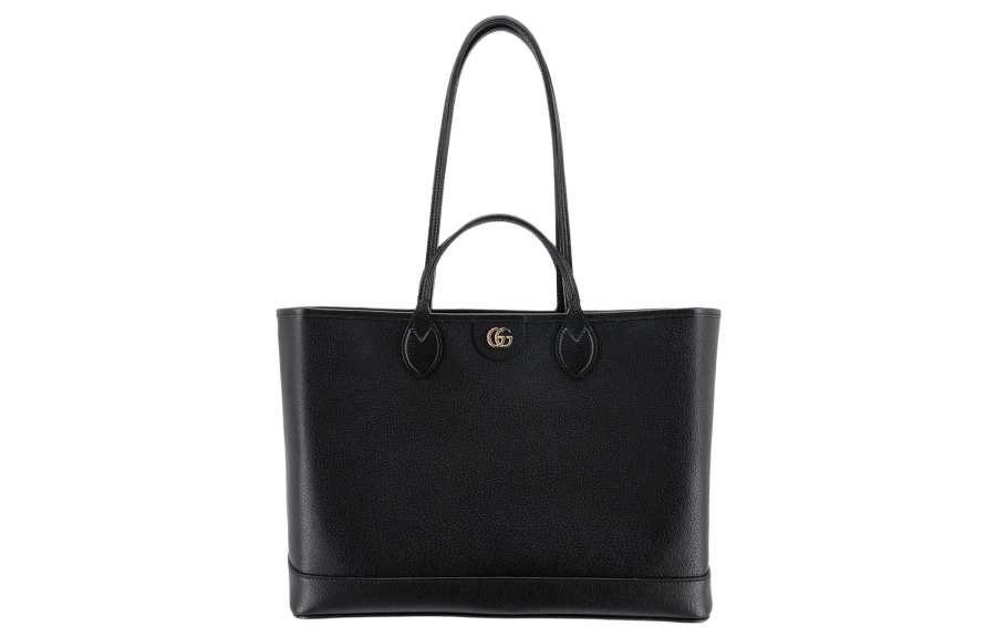 GUCCI Ophidia Leather Tote Bag, Shopping Bag, Handbag Medium Women's Black