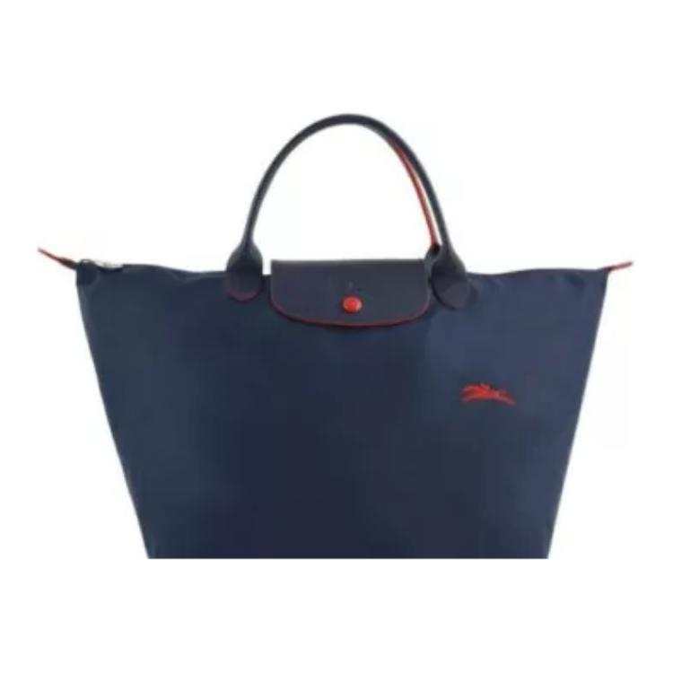 LONGCHAMP Le Pliage Nylon Fabric Dumpling Bag Handbag Medium Women's Marine Blue