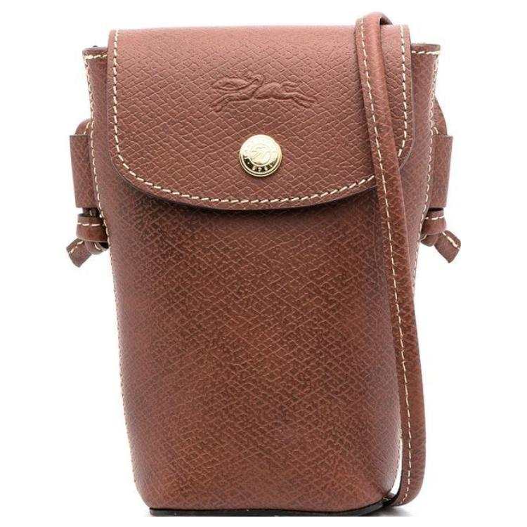 LONGCHAMP Épure Cow Leather Cell Phone Pouch Women's Brown