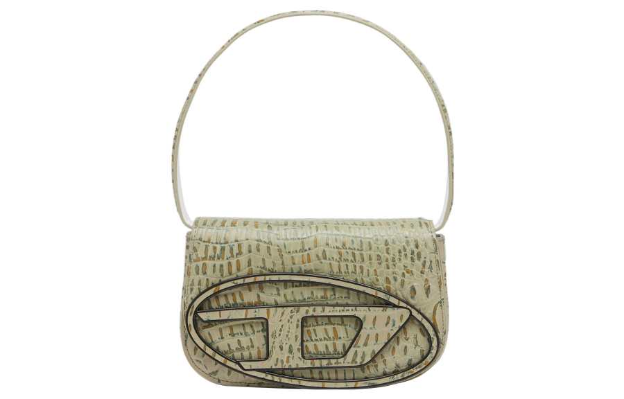 DIESEL 【RunwayPrevious Season】1DR crocodile-embossed shoulder bag