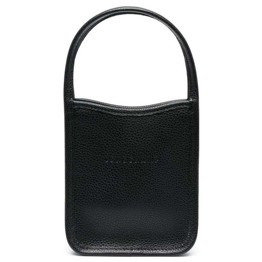 LONGCHAMP Le Foulonné Cow Leather Handbag Mini Women's Black