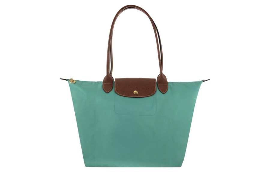 LONGCHAMP Cow Leather Trim Dumpling Bag Handbag, Shoulder Bag Women's Blue
