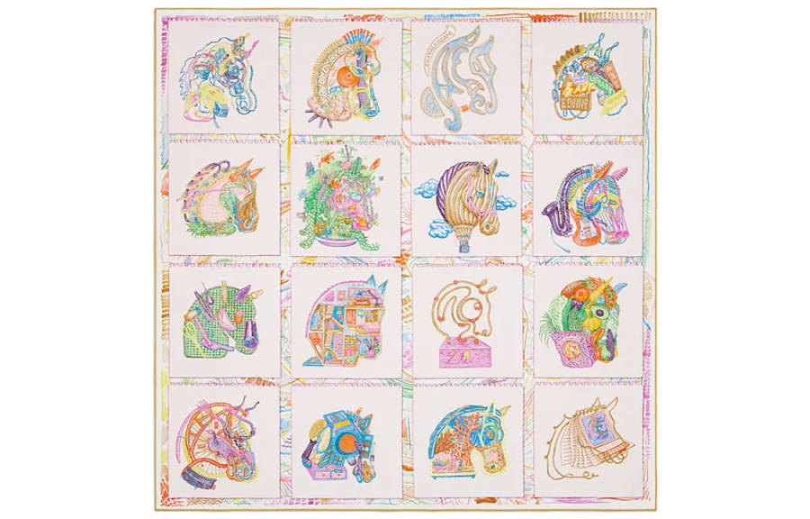 HERMES HERMES Chevaloscope Scarves Unisex Multicolor