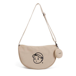 Finerworld Nylon Fabric Dumpling Bag, Shoulder Bag, Crossbody Bag Medium Unisex Multicolor