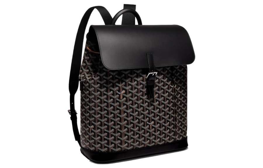 GOYARD GOYARD Alpin Canvas With Leather Backpack Medium Unisex Black