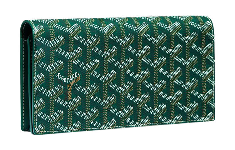 GOYARD RICHELIEU Canvas With Leather Wallet Unisex Green