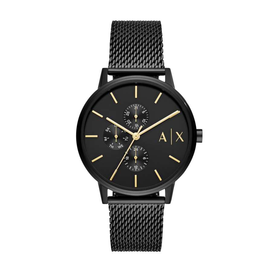 ARMANI EXCHANGE ARMANI EXCHANGEAE Darth Vader Wrist Watches Quartz Movement Stainless Steel Strap Black Dial Men's Watches