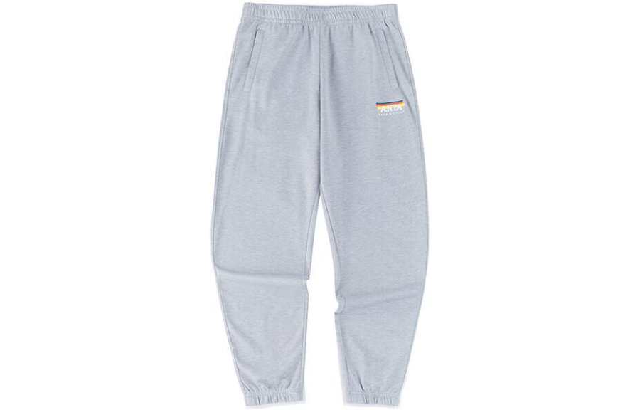 ANTA Life Collection Knitted Sweatpants Men's Gray Moderate Cuffed Pants