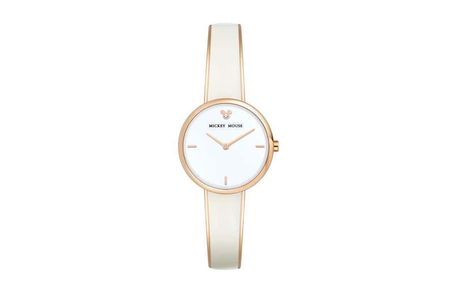 Disney Quartz Movement Stainless Steel Watchband Watch Women's Watch White Dial