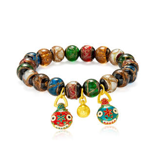 AGOVSKI Colored Glaze Beaded Bracelets Unisex