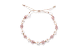 Clect Cloth Rope Beaded Bracelets Women's White