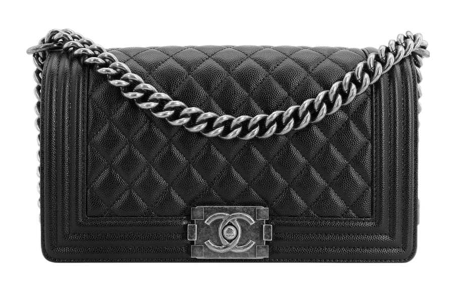 CHANEL Leboy Calfskin Crossbody Bags Medium Women's Black