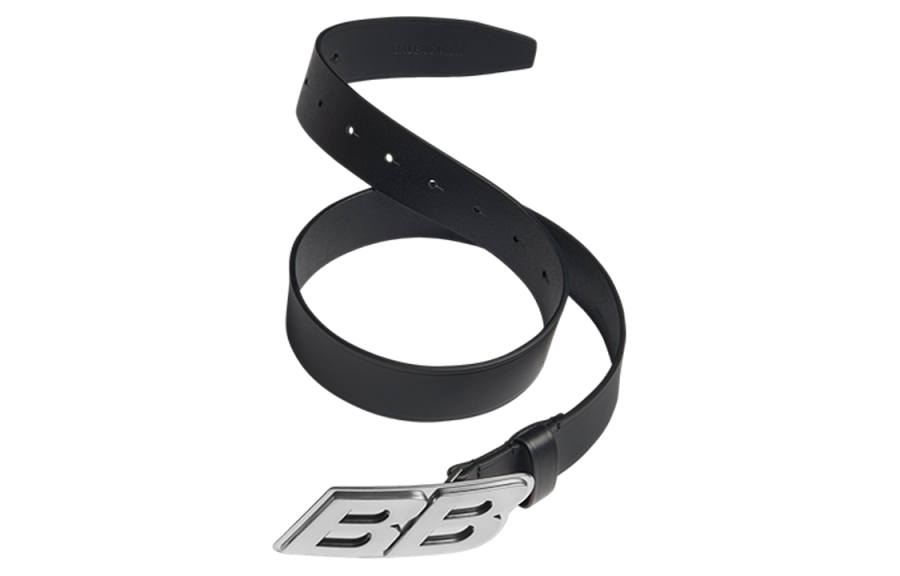 Balenciaga Men's Moto Logo Belt
