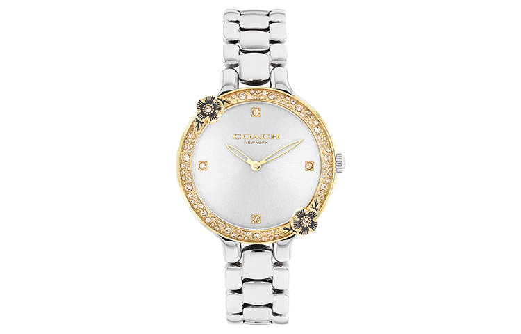 COACH CHELSEA Wrist Watches Quartz Movement Stainless Steel Strap 32mm Gold Dial Women's Watch 30m Water Resistant