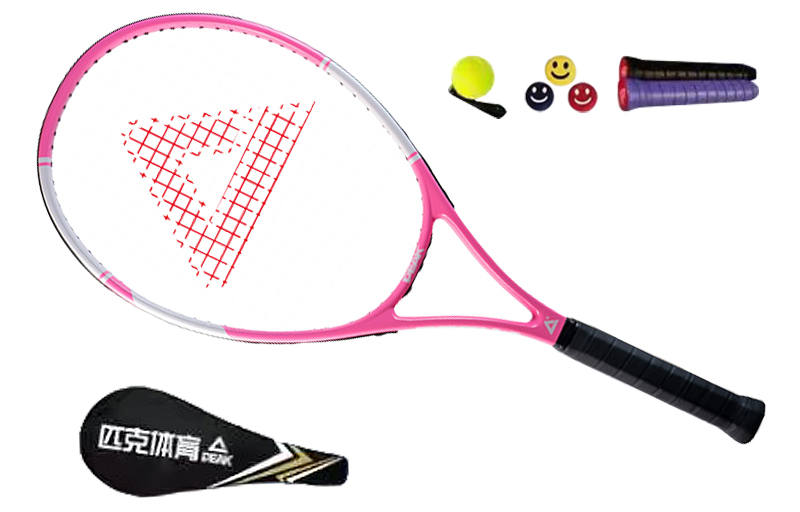 PEAK 280g Racket Weight 105in² Head Size Pink White Unisex Full Carbon Tennis Rackets