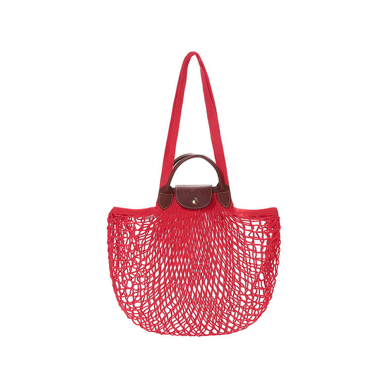 LONGCHAMP Le Pliage Filet Fashion Canvas Bag, Mesh Pocket, Shoulder Bag, Crossbody Bag, Handbag Regular Women's