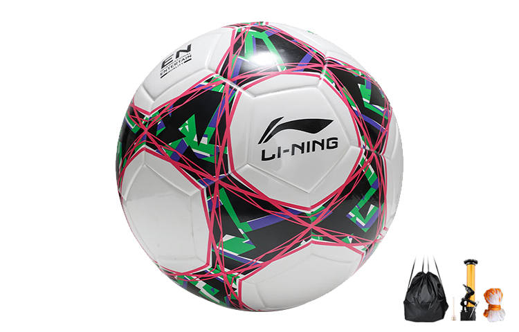 Li-Ning Li Ning Size 5 Soccer Ball TPU Seamless Thermal bonding Unisex Red Green Multicolor