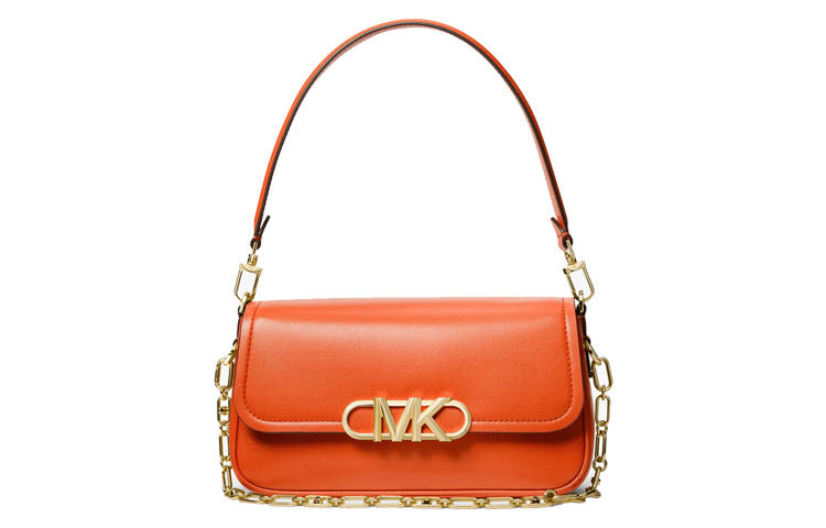 MICHAEL KORS PARKER Leather Handbag, Shoulder Bag Regular Women's Orange