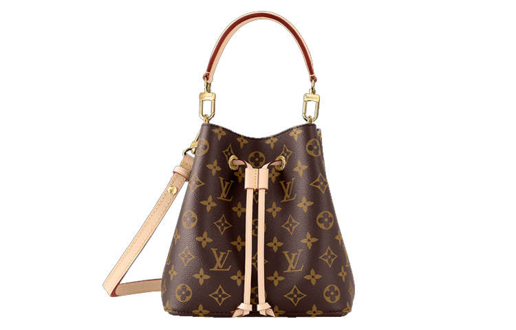 LOUIS VUITTON NéoNoé Coated Canvas With Cow Leather Bucket Bag, Crossbody Handbag Mini Women's Brown