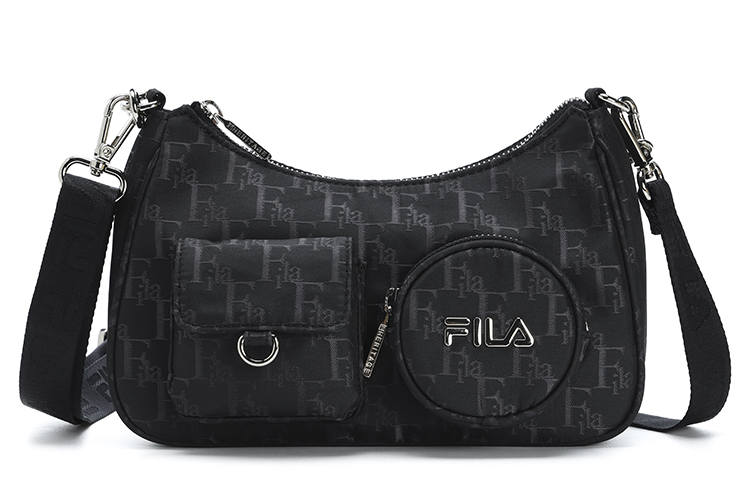 FILA HERITAGE BASKETBALL Handheld Fabric Shoulder Bag Regular Women's Black