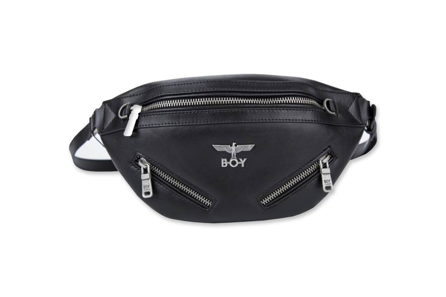 Boy London Synthetic Leather Sling Bag Regular Unisex Black