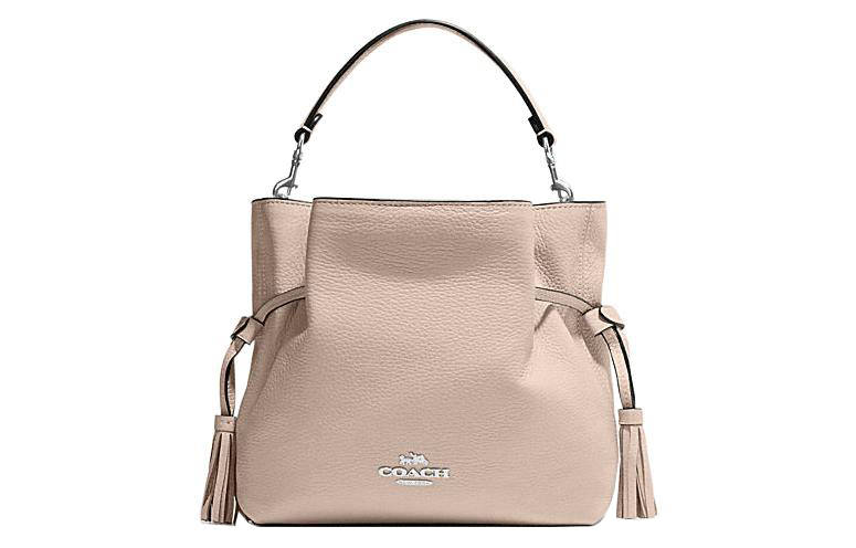 COACH Andy Cow Leather Handbag, Shoulder Bag, Crossbody Bag Medium Women's Beige