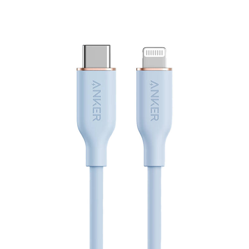 ANKER 0.9m 90cm 1 to 1 Type C To Lightning Skin Friendly Silicone Cable Apple Fast Charging Cables A8662