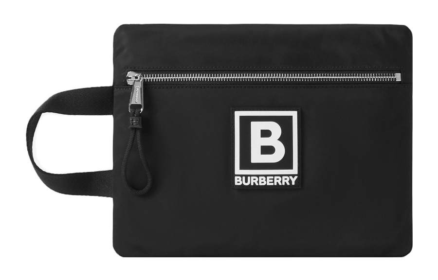 Burberry Burberry Leather Storage Bag Men's Black
